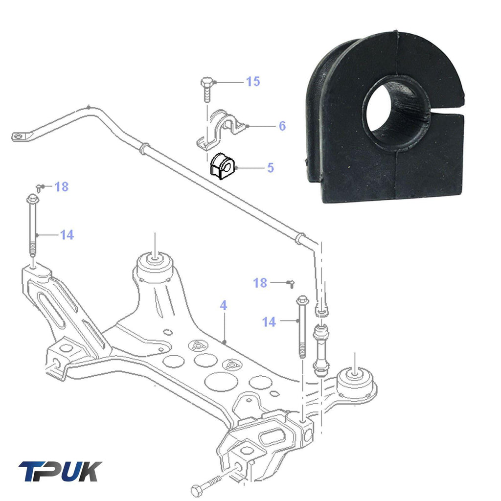 Front Anti Roll Bar Bush Oe For Ford Transit Mk6 Mk7 2.0 2.2 2.4 Fwd Rwd
