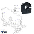 Front Anti Roll Bar Bush Oe For Ford Transit Mk6 Mk7 2.0 2.2 2.4 Fwd Rwd