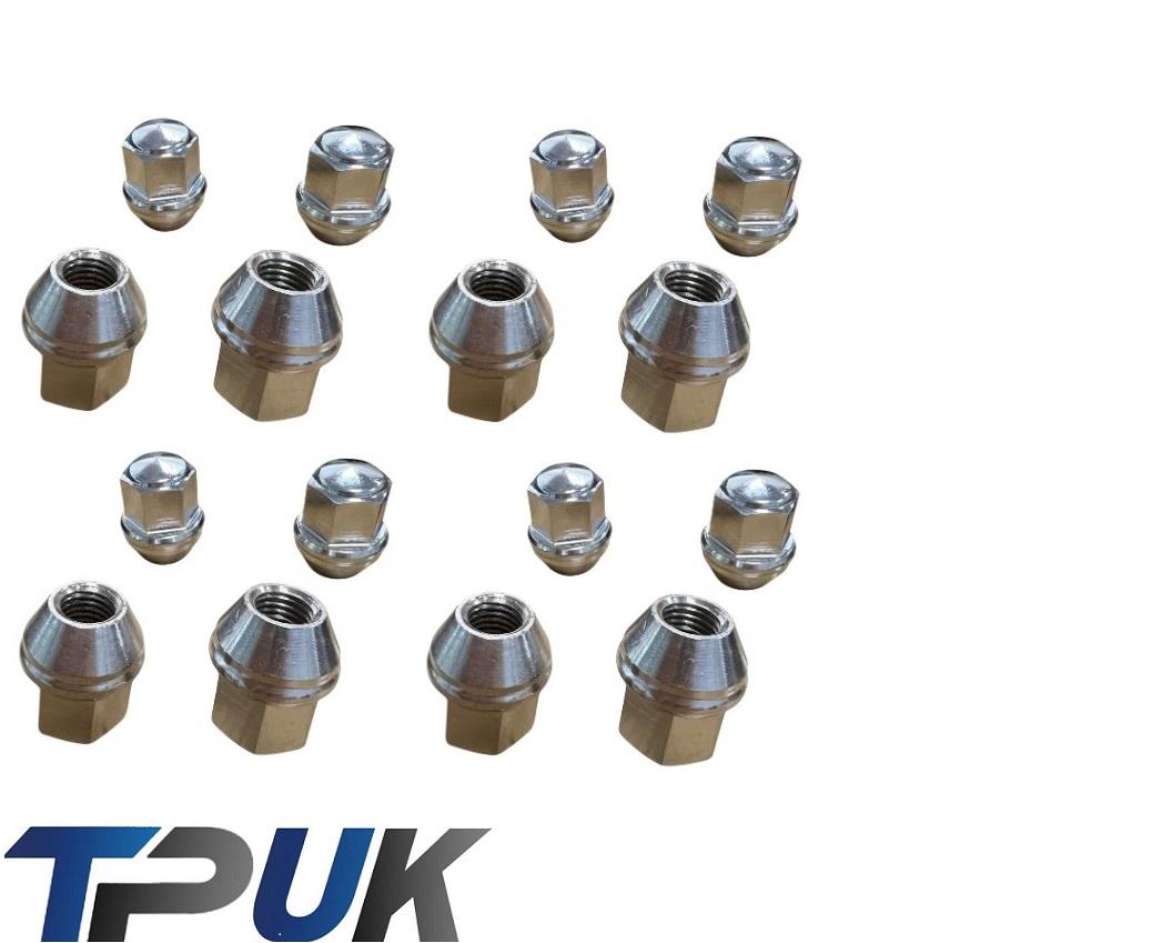 Wheel Nuts Set M12 X 1.5Mm 19Mm Hex Head Per 16 Solid Capped Type 60 Degree