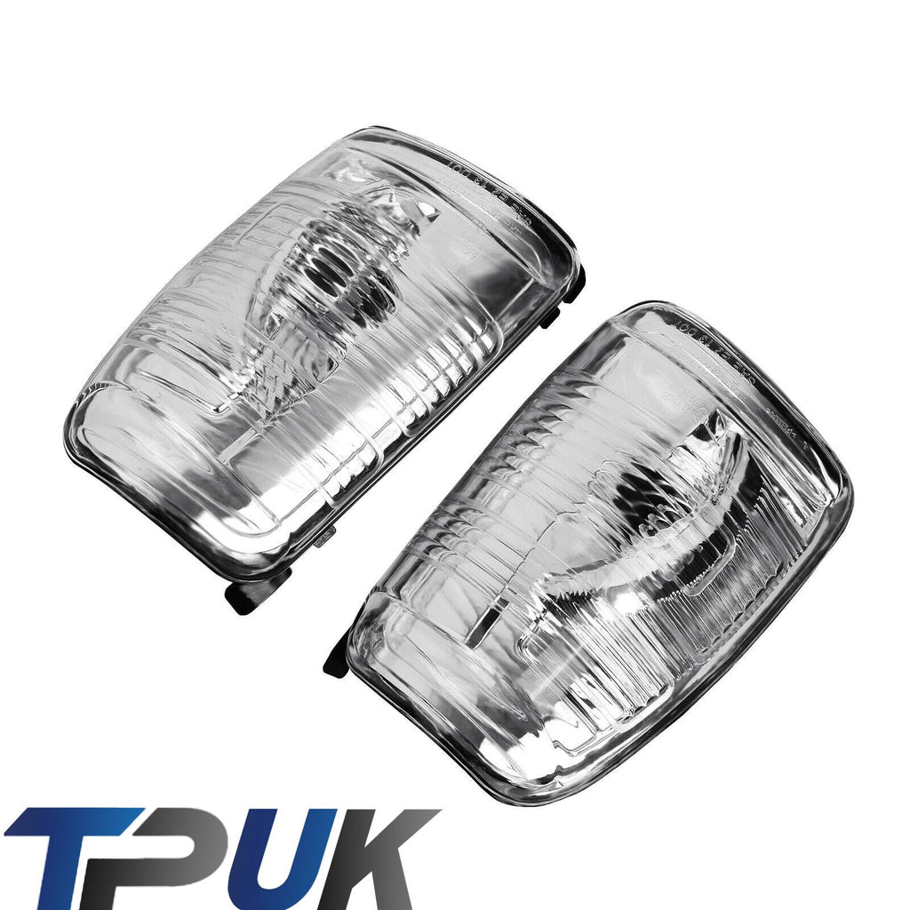 Pair of Clear Wing Mirror Indicator Lenses for Ford Transit Mk8 (2014-Onwards) - Left & Right Side Replacement Light Covers