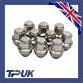 Ford Transit Mk8 Custom Set Of 12 Wheel Nuts Stainless Steel Cap 2012 On M14X1.5