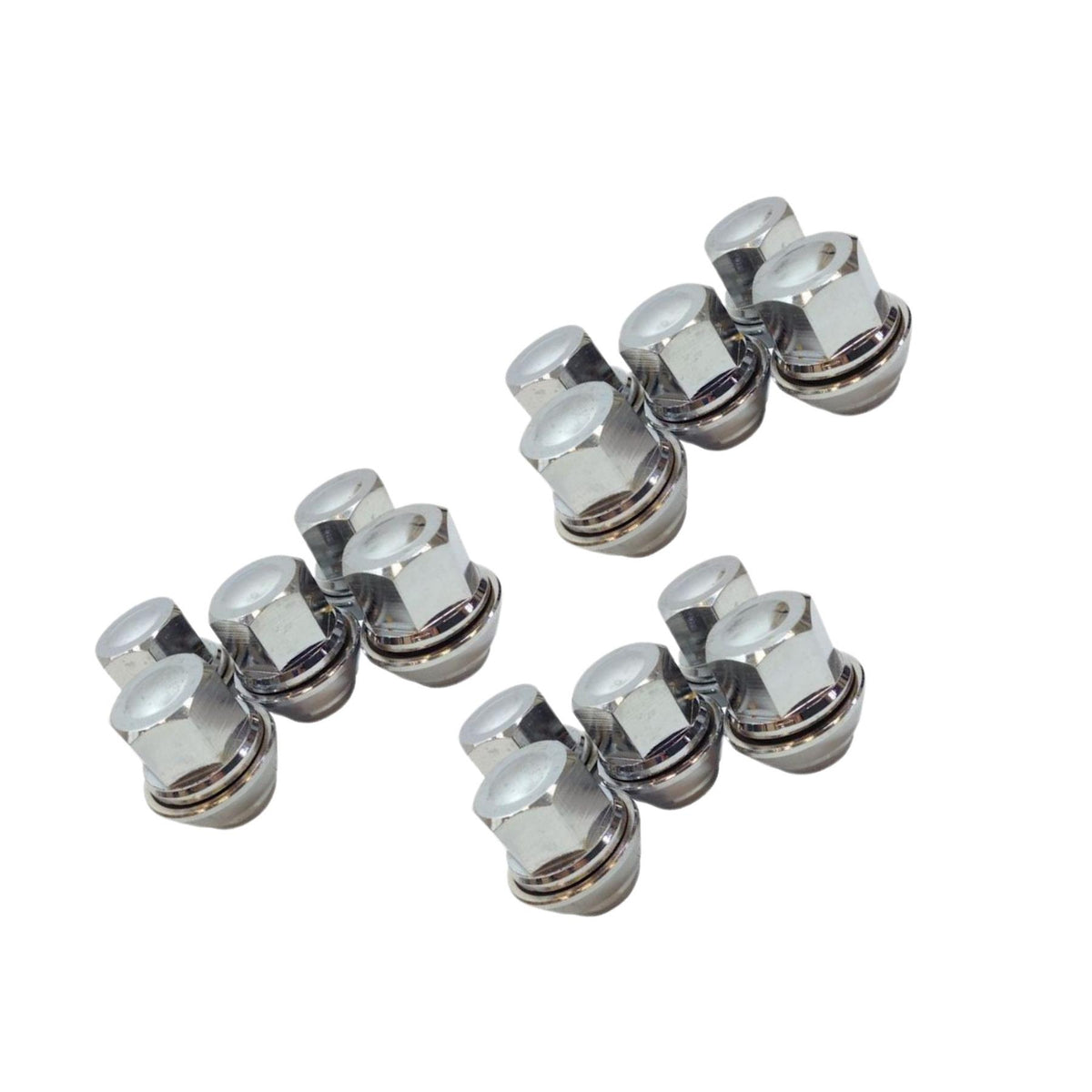 Wheel Nut Set Of 15 For Ford Transit Connect 1.5 1.6 2013 On Solid Chrome