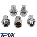 Ford Transit Mk8 Custom Locking Wheel Nut Set M14X1.5 Tapered Seat 4 Nuts 1 Key