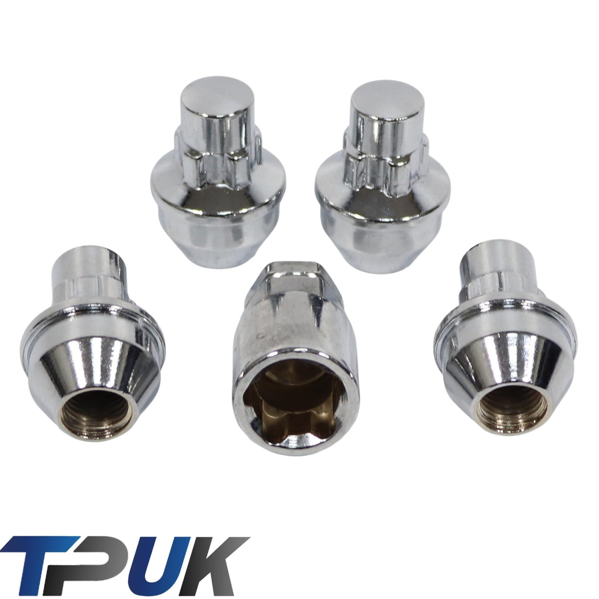 Ford Transit Mk8 Custom Locking Wheel Nut Set M14X1.5 Tapered Seat 4 Nuts 1 Key