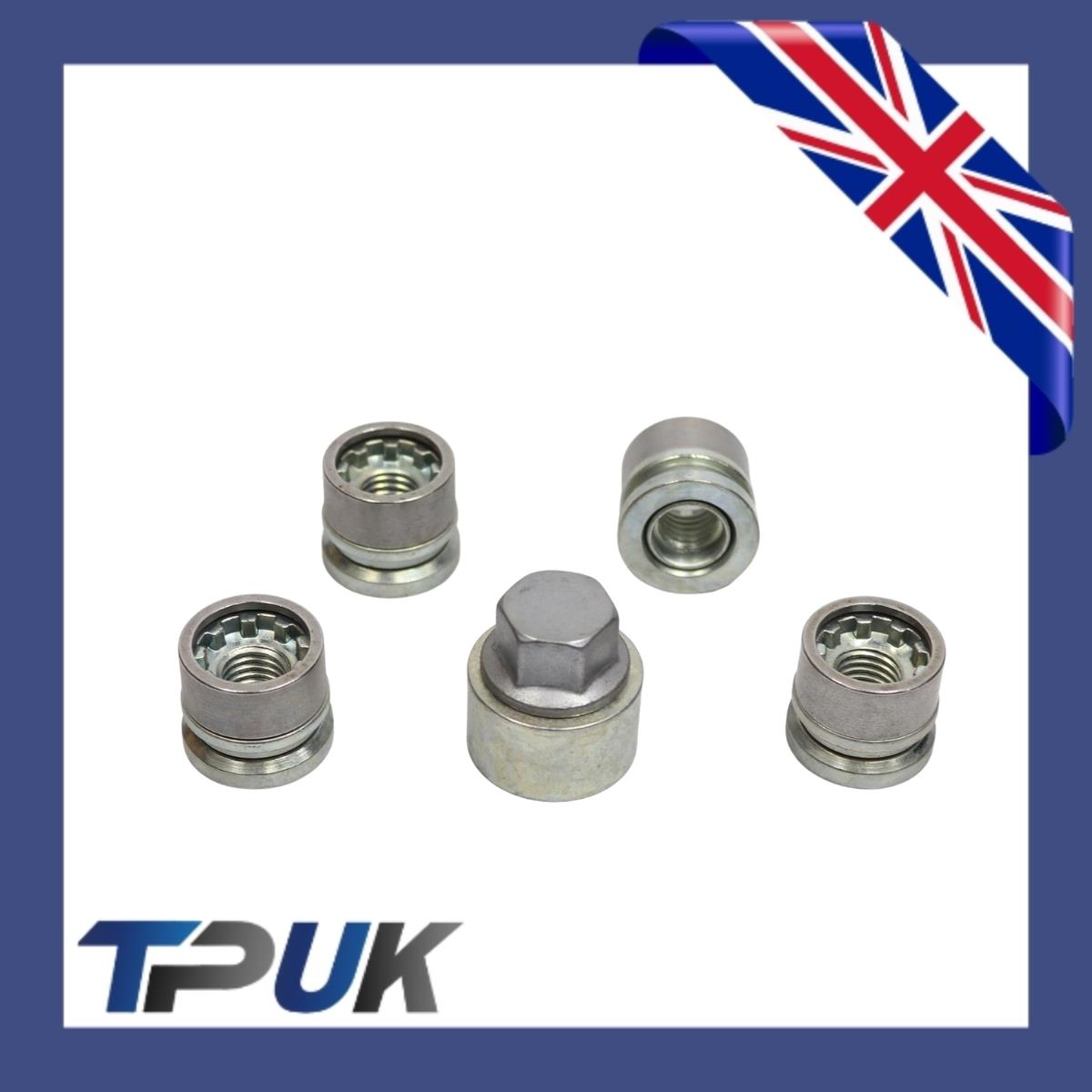 Ford Transit Mk8 Locking Wheel Nut Set M14X1.5 2014 Onwards Locker 4 Nuts 1 Key