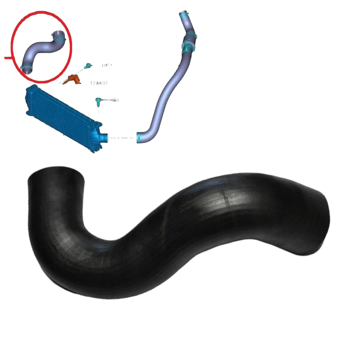 Intercooler Turbo Hose For Ford Transit Mk7 2.2 Tdci 2033223