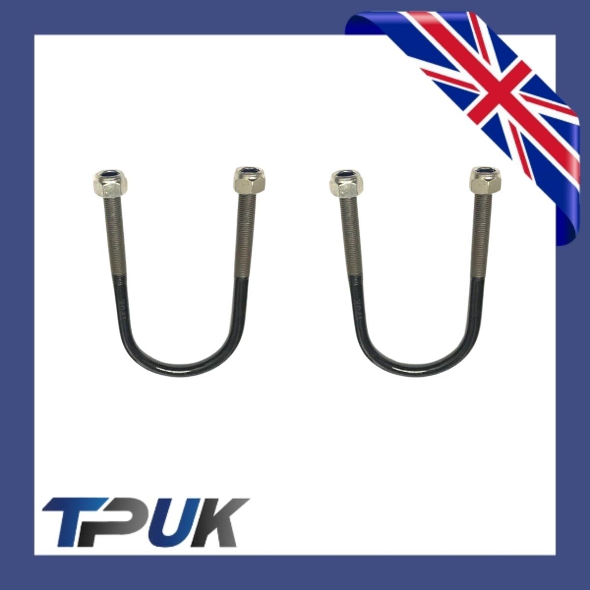 Ford Transit Mk7 Mk8  Pair U Bolt & Nuts 3 4 5 Leaf Spring 75Mm Wide Per 2