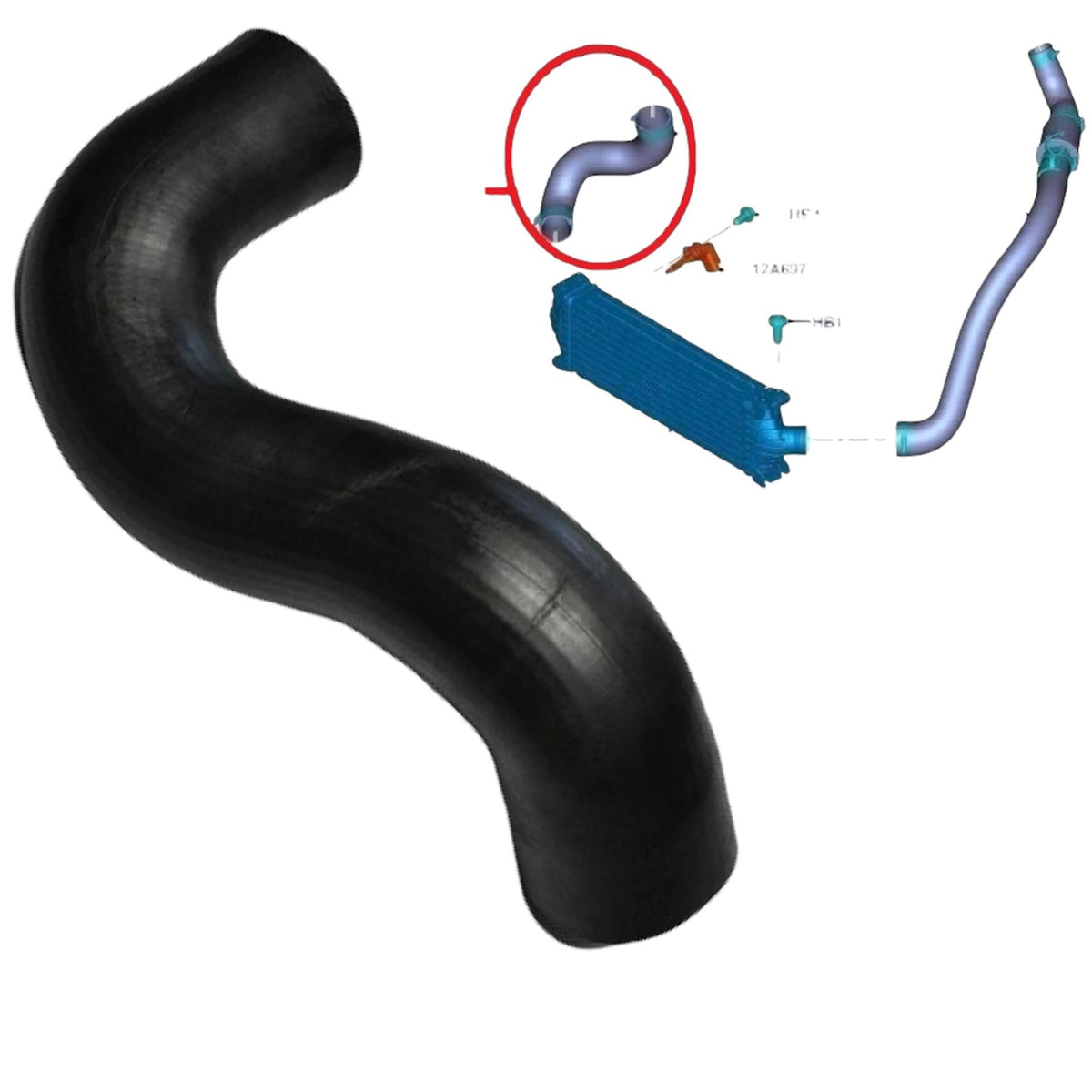 Intercooler Turbo Hose For Ford Transit Mk7 2.2 Tdci 2033223