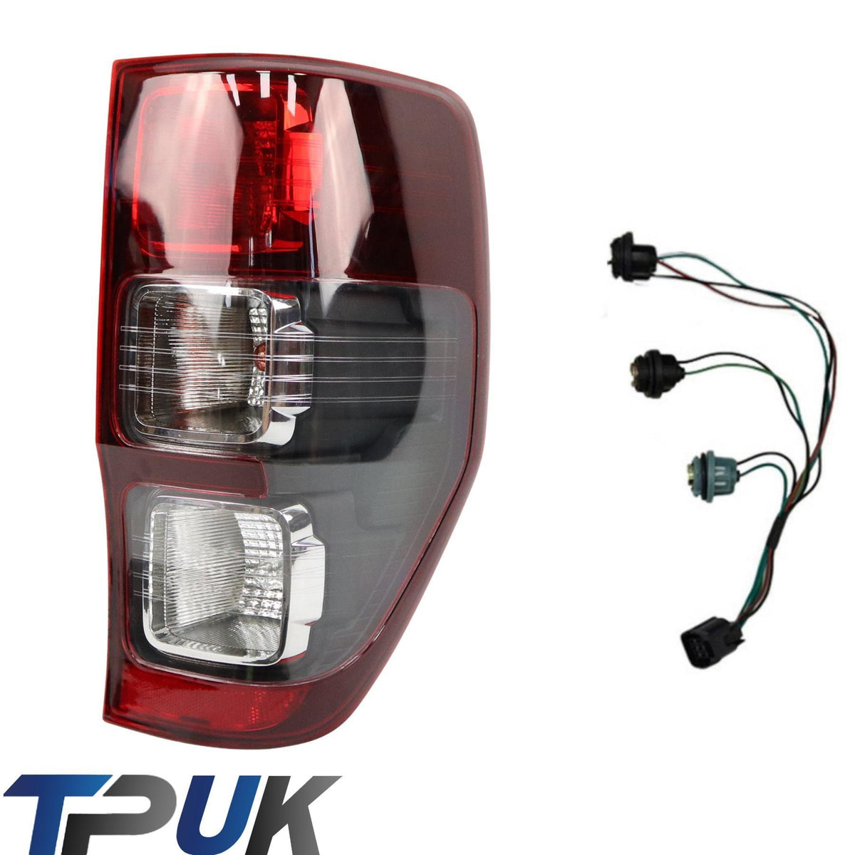 RIGHT BLACK REAR LIGHT LENS BULBS FOR FORD RANGER 2006-2019 OFF DRIVERS SIDE
