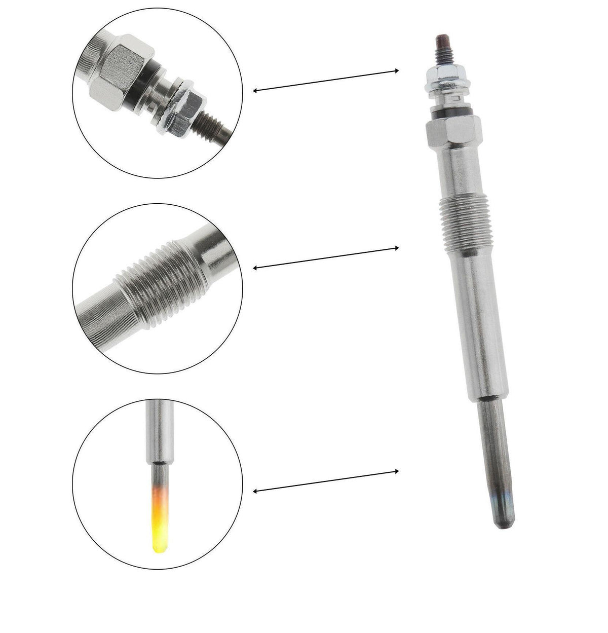 4X Glow Plugs Ford Focus Transit Connect Mondeo Galaxy Smax Cmax 1.8 Di Tdci