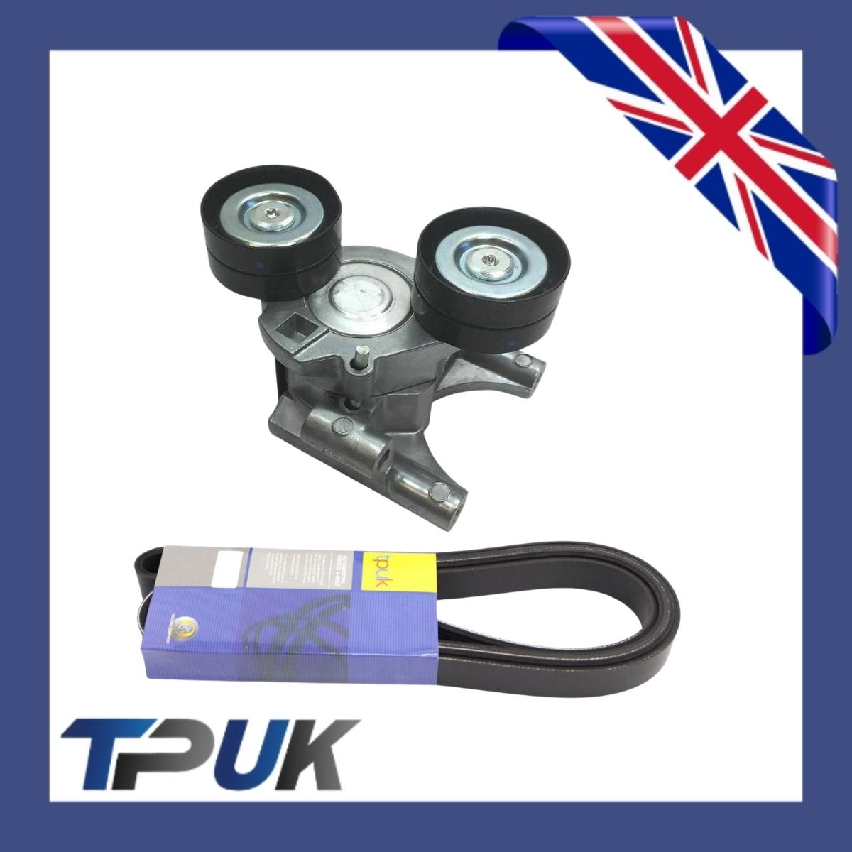 Ford Transit 2.2 Rwd Drive Fan Belt + Tensioner Kit Mk7 Mk8 + Aircon 2011 On Aux