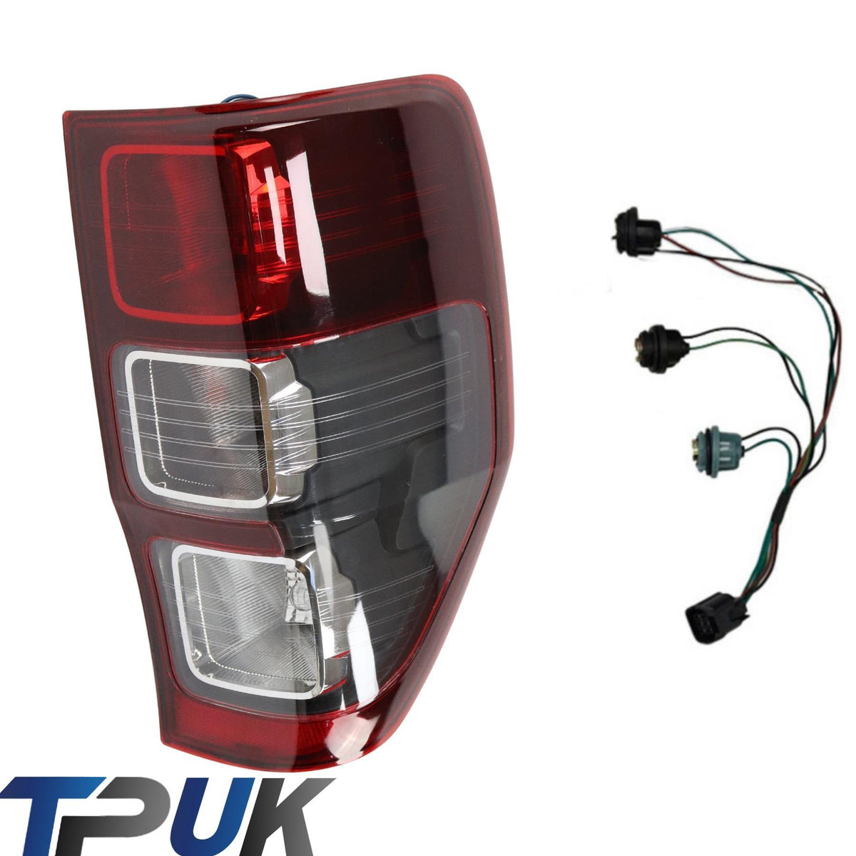 RIGHT BLACK REAR LIGHT LENS BULBS FOR FORD RANGER 2006-2019 OFF DRIVERS SIDE