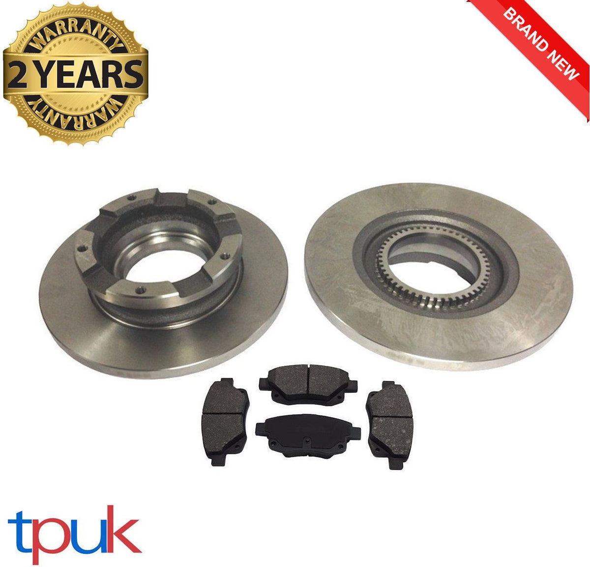 Ford Transit Rear Brake Pads & Discs 2006 On 2.2 Fwd 2 Disc 4 Pads Pad Disc Mk7