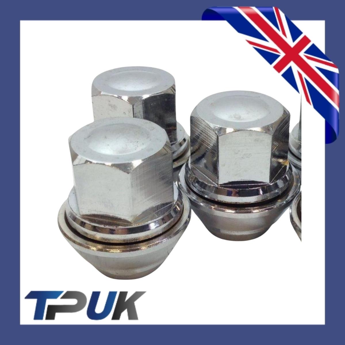 Wheel Nut Set Of 20 For Ford Transit Connect 1.5 1.6 2013 On Solid Chrome