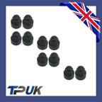 Brand New Transit Mk8 Custom 2014 On Black Wheel Nut Covers Set Of 10