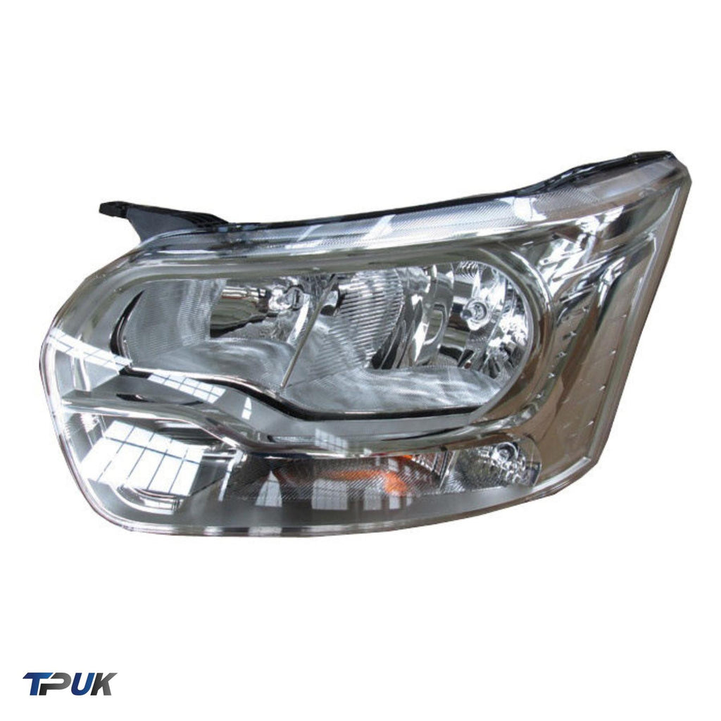 Front Left Headlight For Ford Transit Mk8 2.0 2.2 2013 On Lhd In Silver 1865209