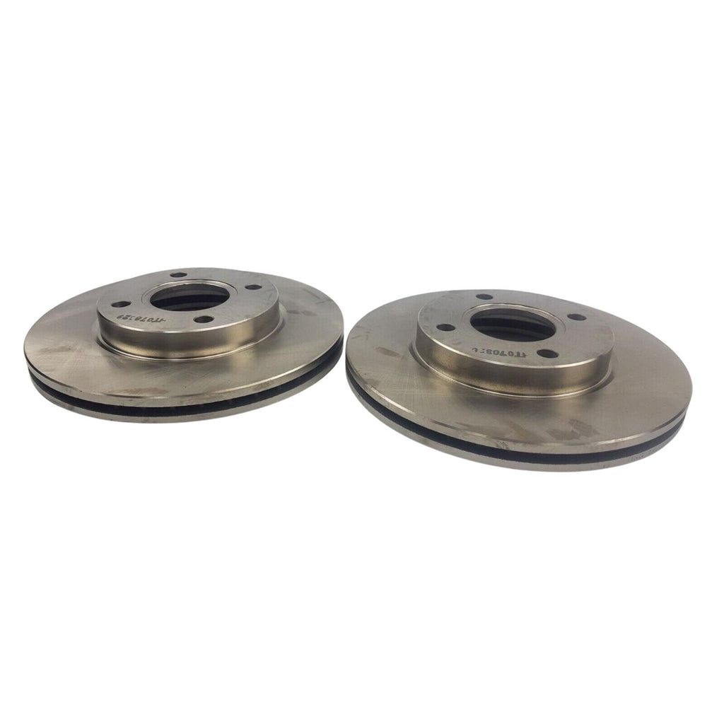 Pair Brake Discs Vented For Ford Focus Street Fusion Fiesta Puma Mazda 258Mm 98Ab-1125-Bd