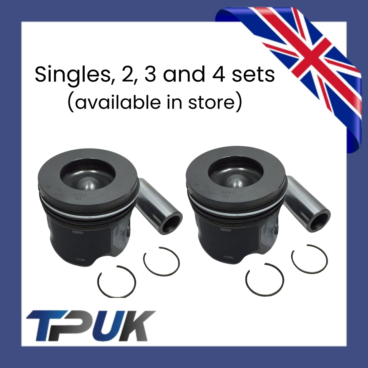 Piston With Rings And Pin For Ford Transit 2.4 Mk7 2006-2014 Per 2