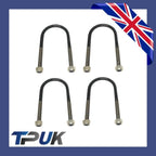 Ford Transit Mk7 Mk8 Set 4 U Bolt & Locknuts 3 4 5 Leaf Spring 75Mm Wide
