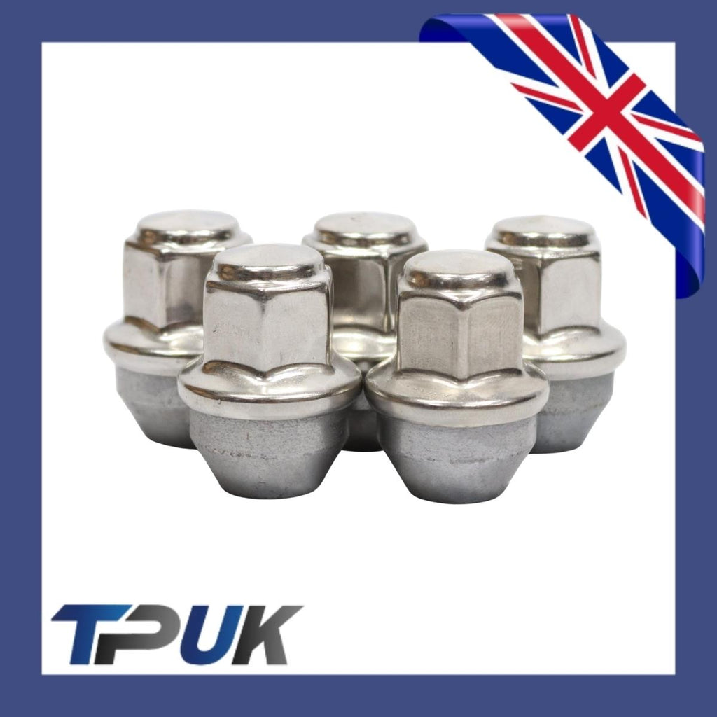 Ford Transit Mk8 Custom Set Of 5 Wheel Nuts Stainless Steel Cap 2012 On M14X1.5