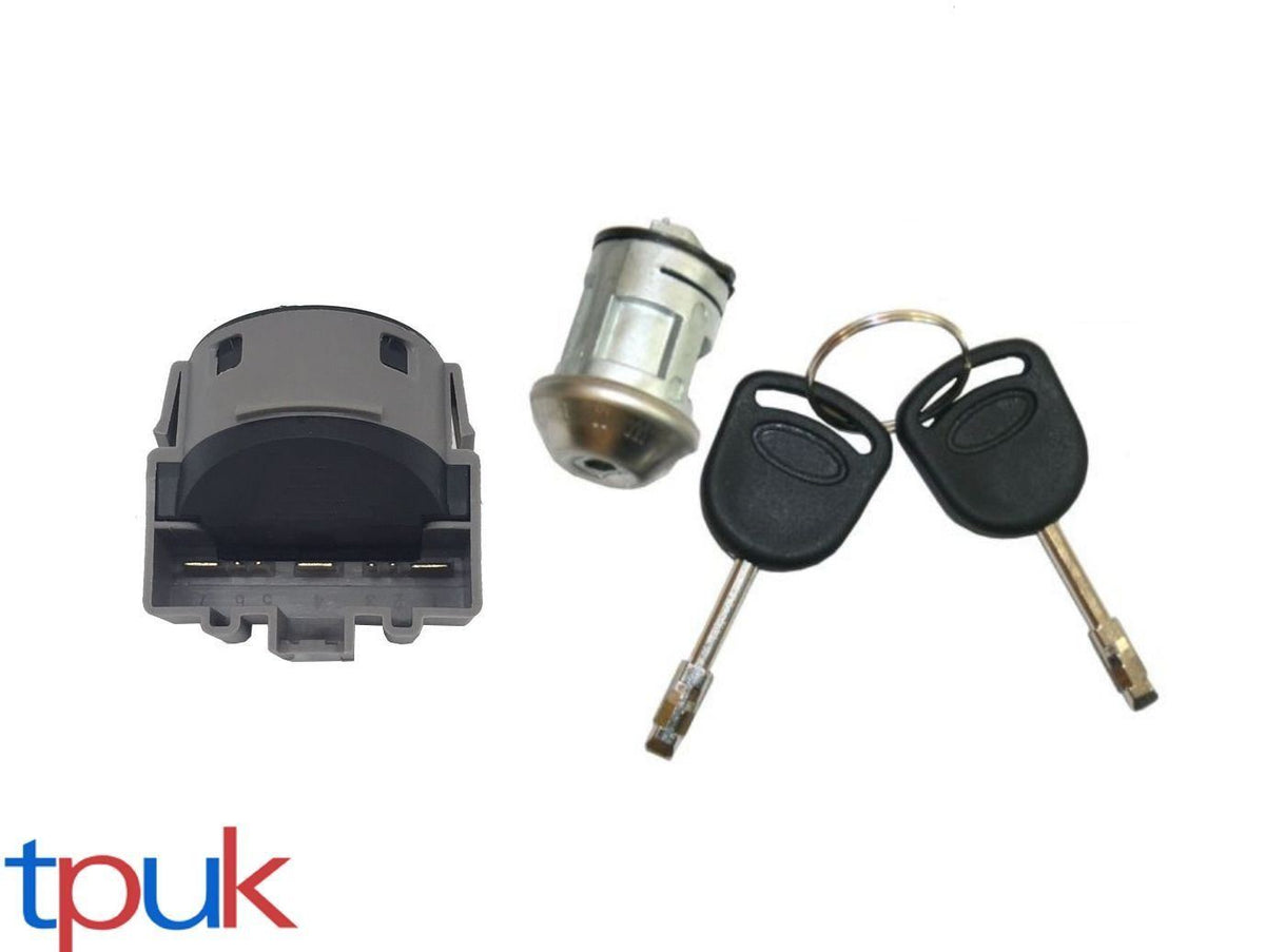 Ignition Switch And Barrel + 2 Keys Ford Fiesta Fusion Cmax Bmax Transit New