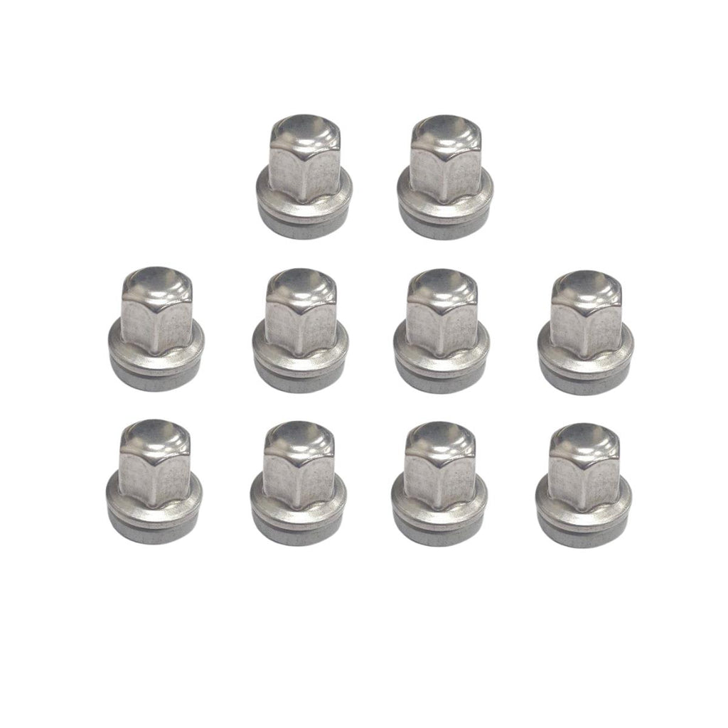 Ford Transit Wheel Nut Set 10 Stainless Steel Capped O.E M14X2 Mk6 Mk7 2000-2014