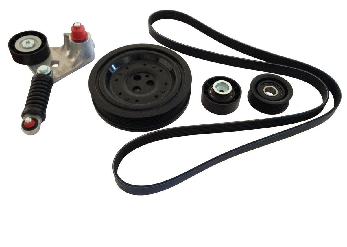 Transit Mondeo Jaguar X-Type 2.0 2.2 Fan Belt Tensioner Kit Crankshaft Pulley