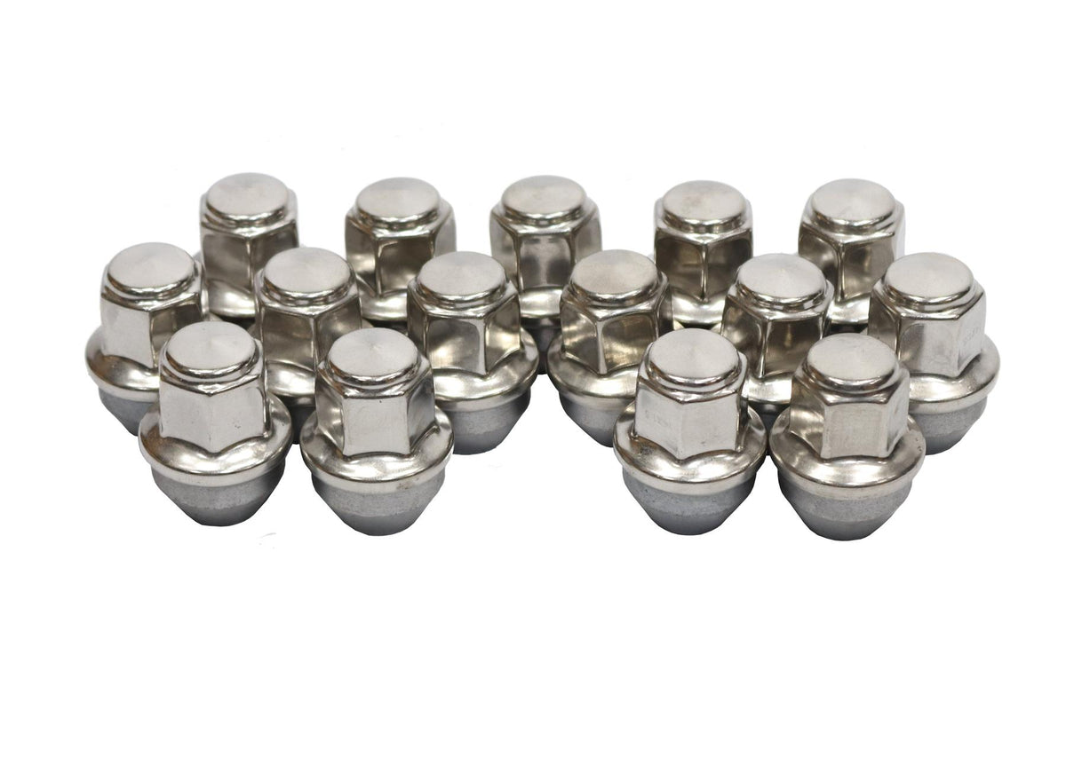 Ford Transit Mk8 Custom Set Of 15 Wheel Nuts Stainless Steel Cap 2012 On M14X1.5