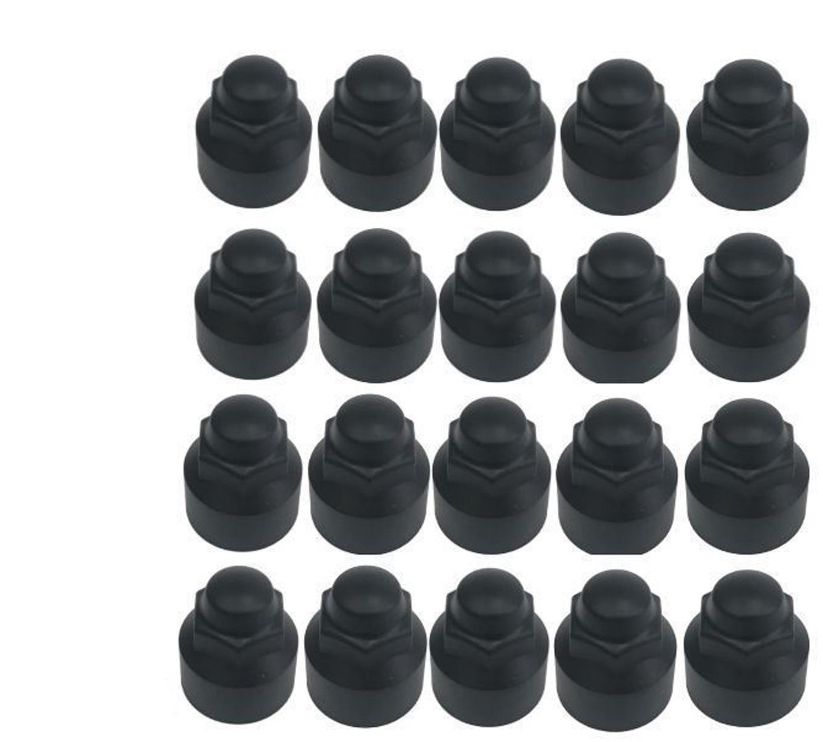 Brand New Transit Mk8 Custom 2014 On Black Wheel Nut Covers Set Of 20