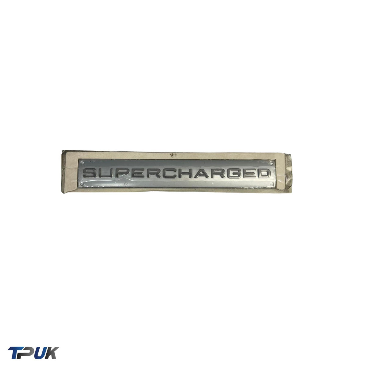 Supercharged Silver Badge For A Range Of Vehicles Fit Rear Tailgate Front Arch