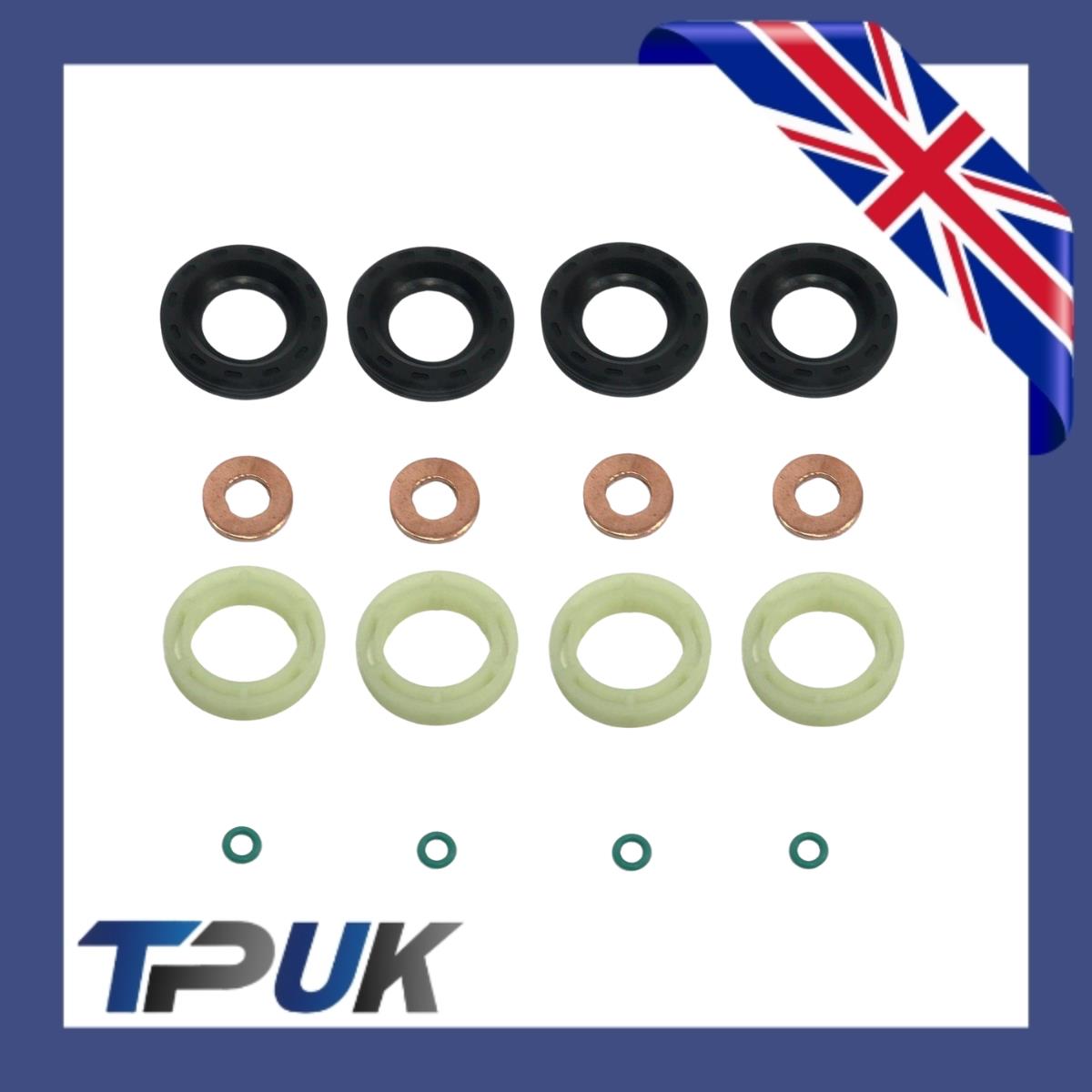 Fiesta Focus Citroen Peugeot Fiat Volvo 1.6 4 X Injector Seal Washer O-Ring