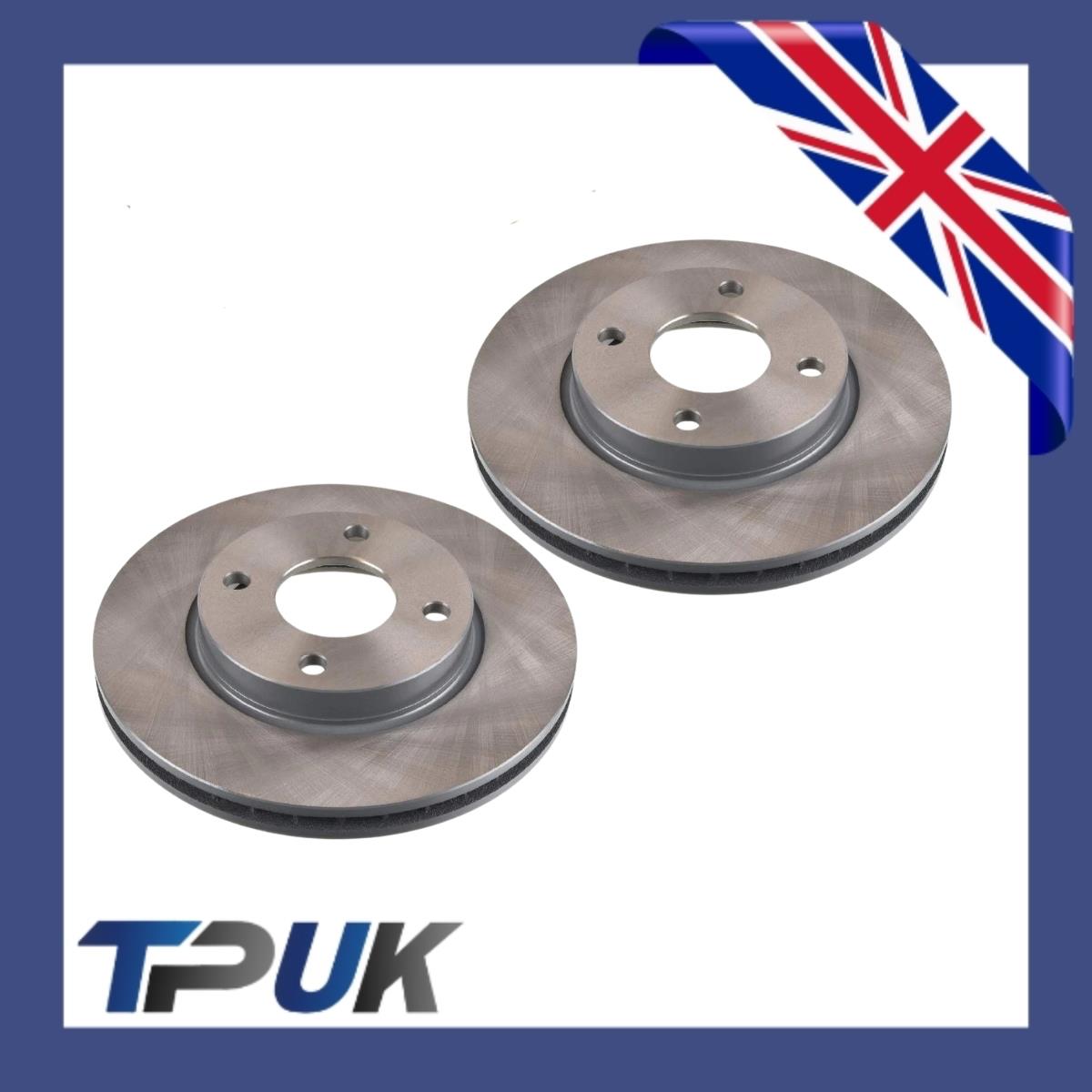 2X Front Brake Discs For Ford Mondeo 1993-96 260mm Vented 5026784 93BX1125AC