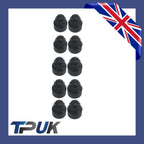 Brand New Transit Mk8 Custom 2014 On Black Wheel Nut Covers Set Of 10