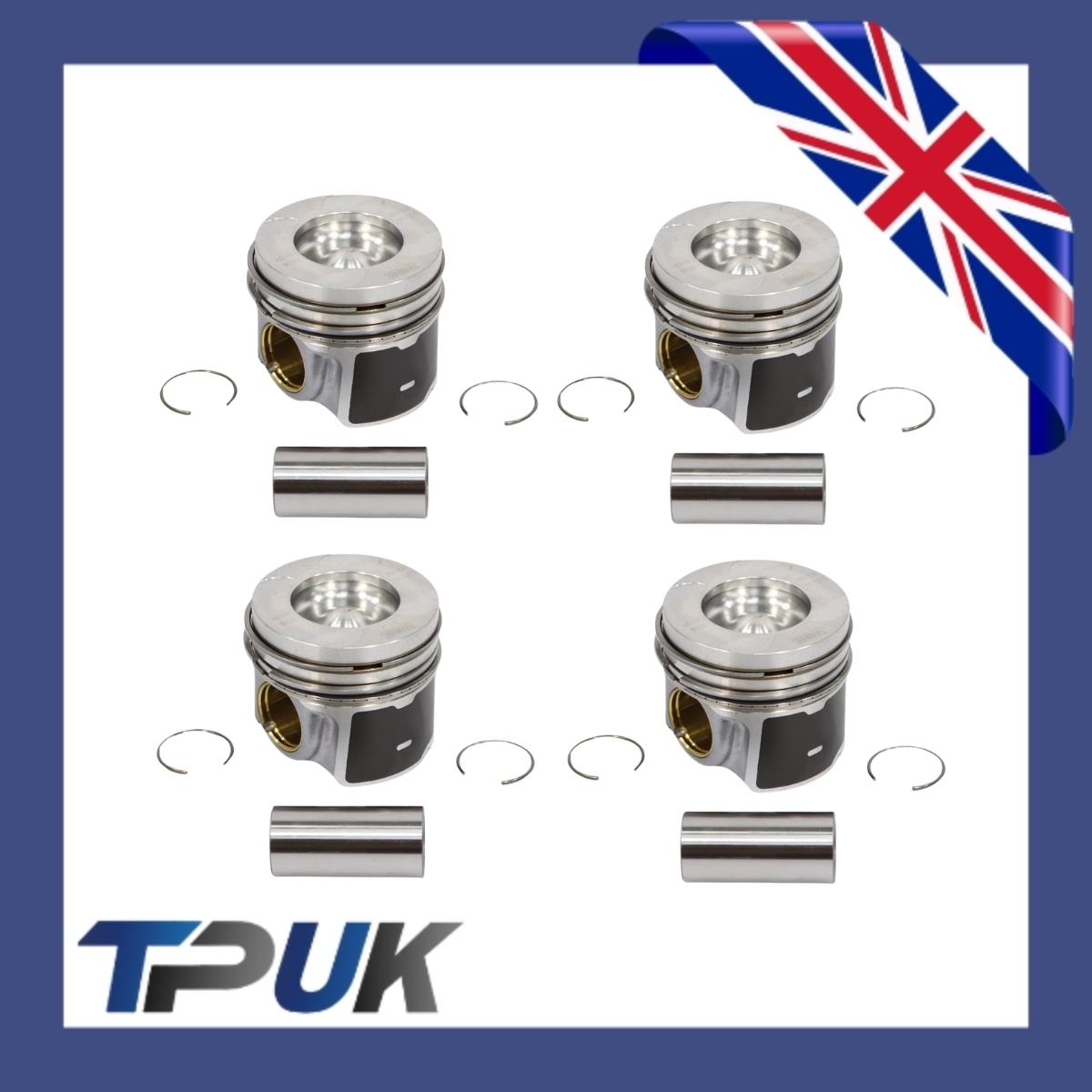 Pistons For Ford Transit Mk8 Custom 2.0 Ecoblue 2016 On Adblue Std Set Of 4