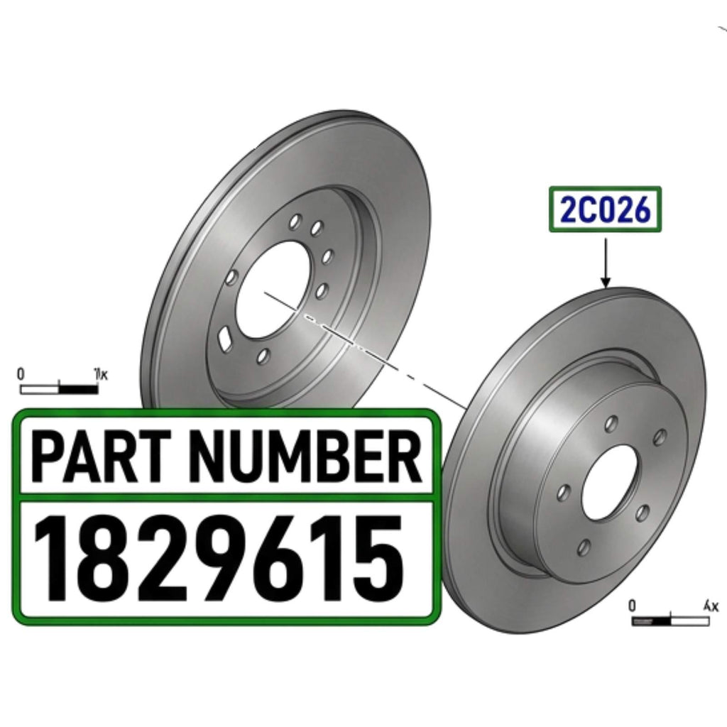 Rear Brake Discs Pair and Pads (2013-2018) 1.0, 1.5, 1.6 TDCi Solid 280mm 1829615 1809458