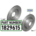 Rear Brake Discs Pair and Pads (2013-2018) 1.0, 1.5, 1.6 TDCi Solid 280mm 1829615 1809458