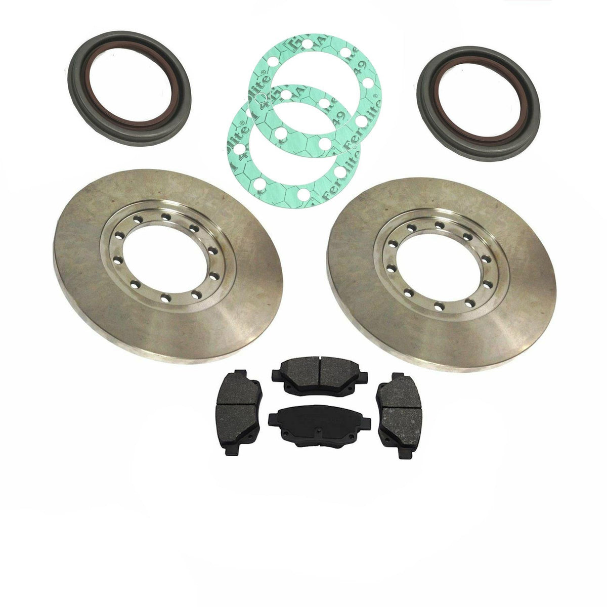 Ford Transit Mk7 2.2 2.4 Rwd Rear Brake Discs Pads Hub Seals Gasket Twin Wheel