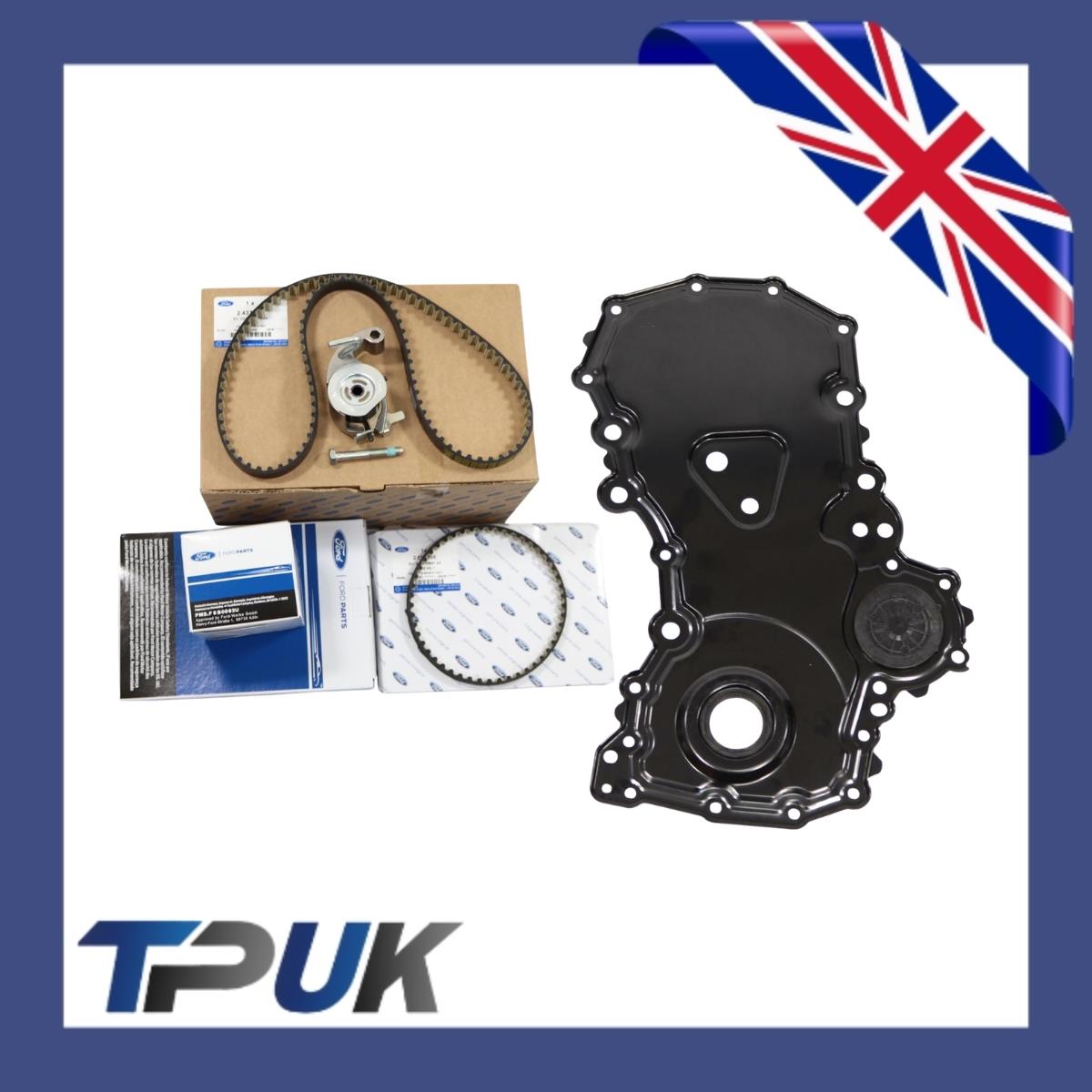 Timing cam Belt & Oil Pump Belt Kit with Gasket Cover for Ford Transit Mk8 & Custom 2.0 EcoBlue