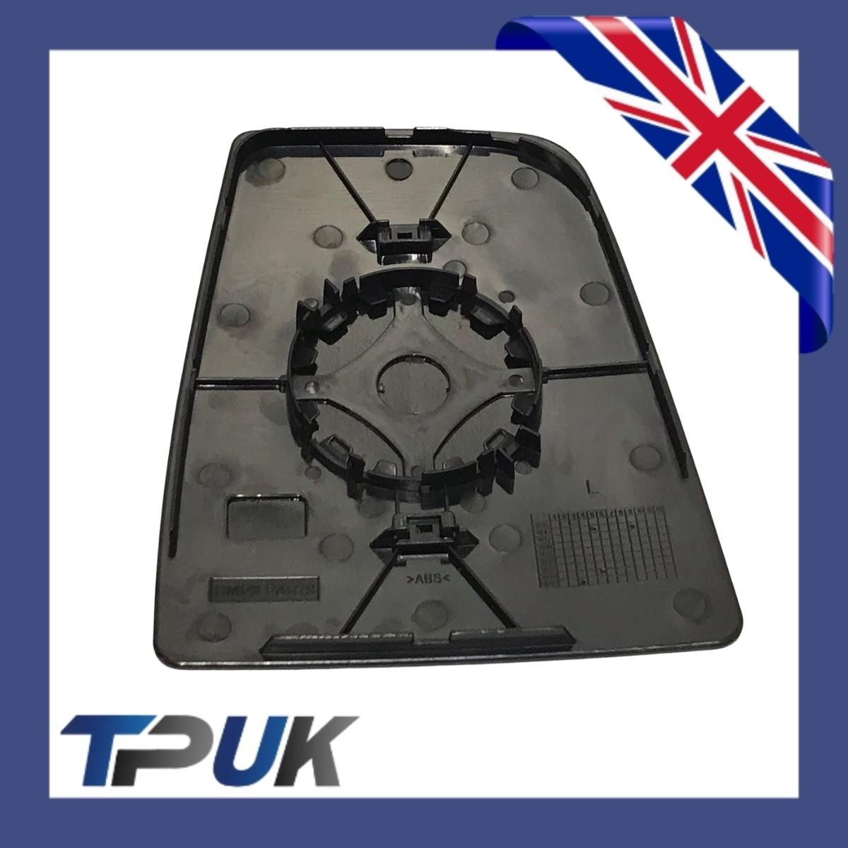 Ford Transit Mk8 2014 On Left Passengers Upper Wing Mirror Glass + Back Plate