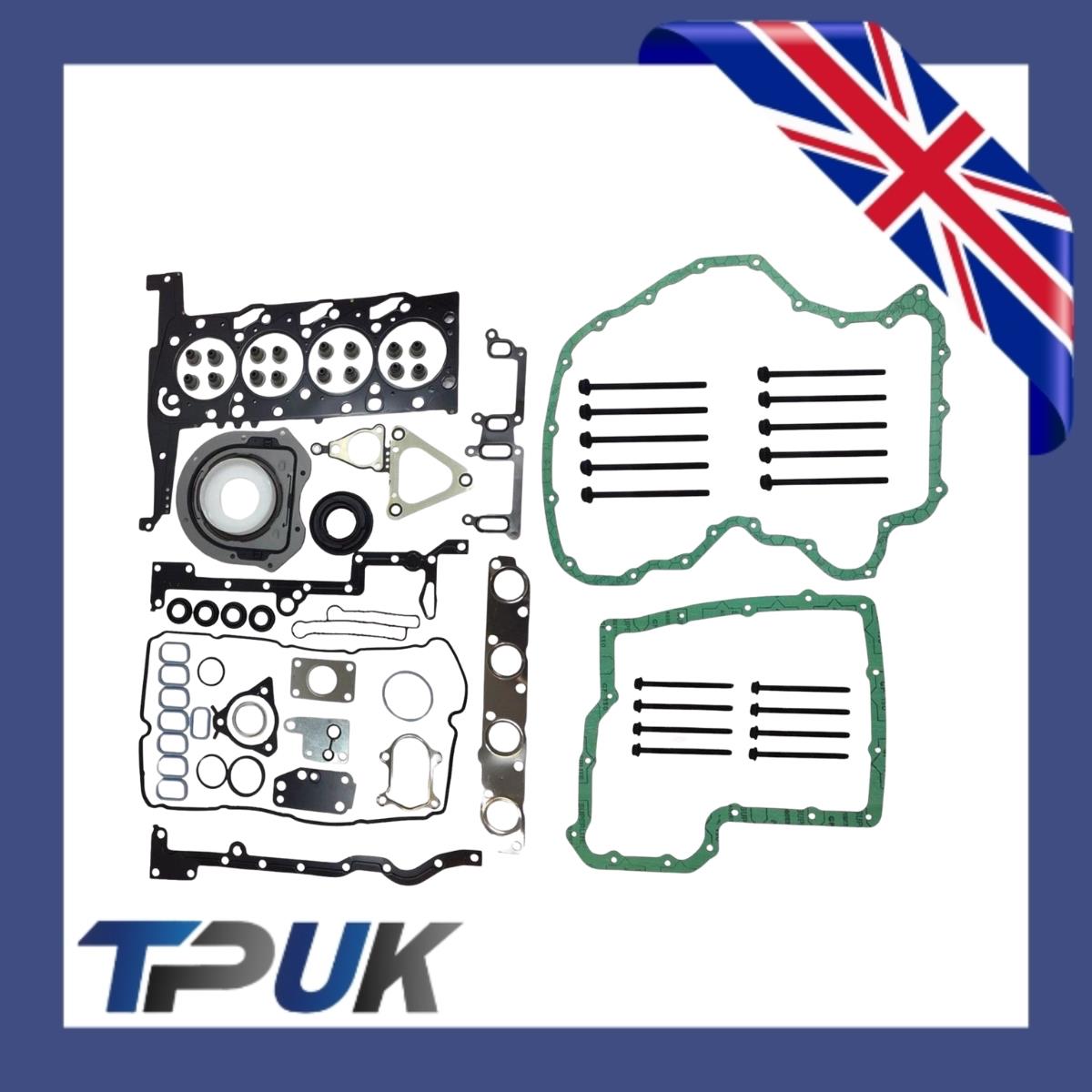 Land Rover Defender Full Engine Head Gasket Set Crank Seals Head Bolts 2.4 06 On