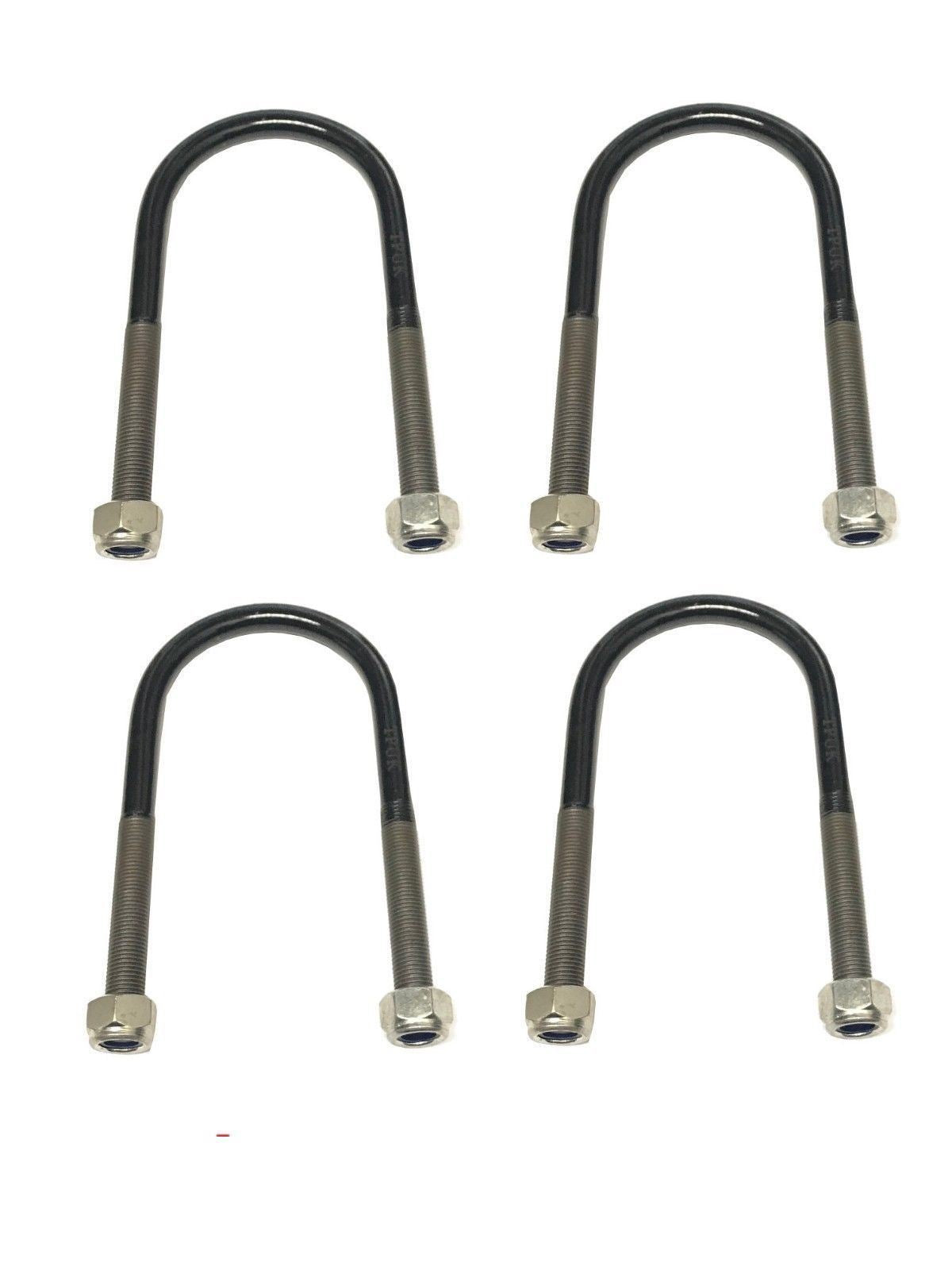 4 X Transit Leaf Spring U Bolt Mk7 Mk8  3 4 5 Leaf Spring 75Mm Set & Lock Nuts