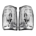 Pair of Clear Wing Mirror Indicator Lenses for Ford Transit Mk8 (2014-Onwards) - Left & Right Side Replacement Light Covers