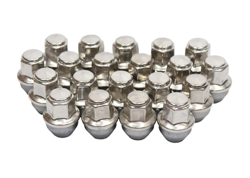 Ford Transit Mk8 Custom Set Of 20 Wheel Nuts Stainless Steel Cap 2012 On M14X1.5