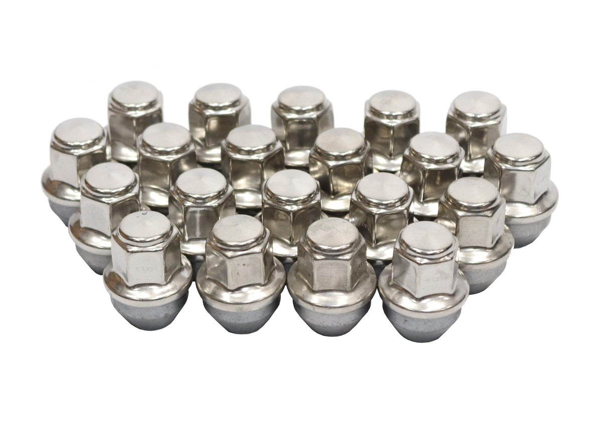 Ford Transit Mk8 Custom Set Of 20 Wheel Nuts Stainless Steel Cap 2012 On M14X1.5