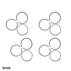 Piston Ring Set Fits Ford Transit Mk6 2.4 2000-2006 Per 4 2S7Q6148A2B 0611350500