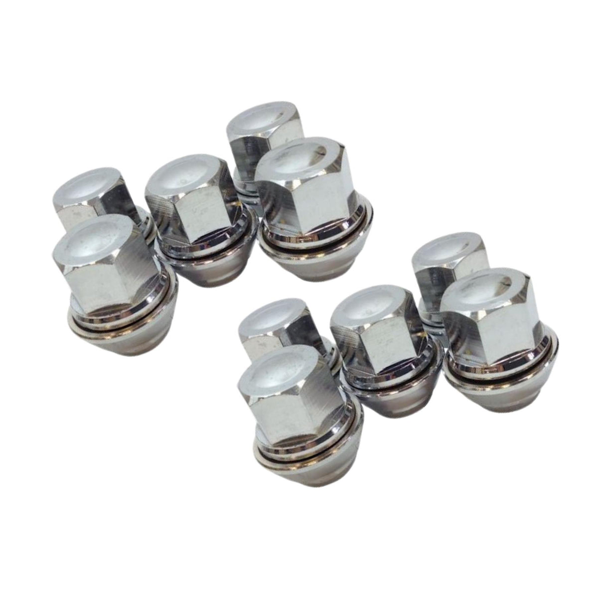 Wheel Nut Set Of 10 For Ford Mondeo 1.6 1.8 2.0 2.2 2.5 3.2 1996 On Solid Chrome