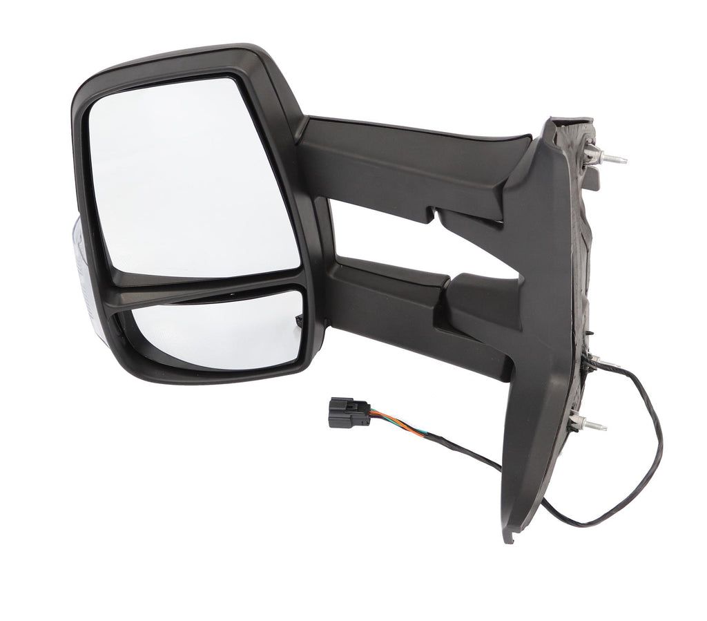 Ford Transit Mk8 Left Side Long Arm Door Mirror + Light Clear 2014 On Passenger