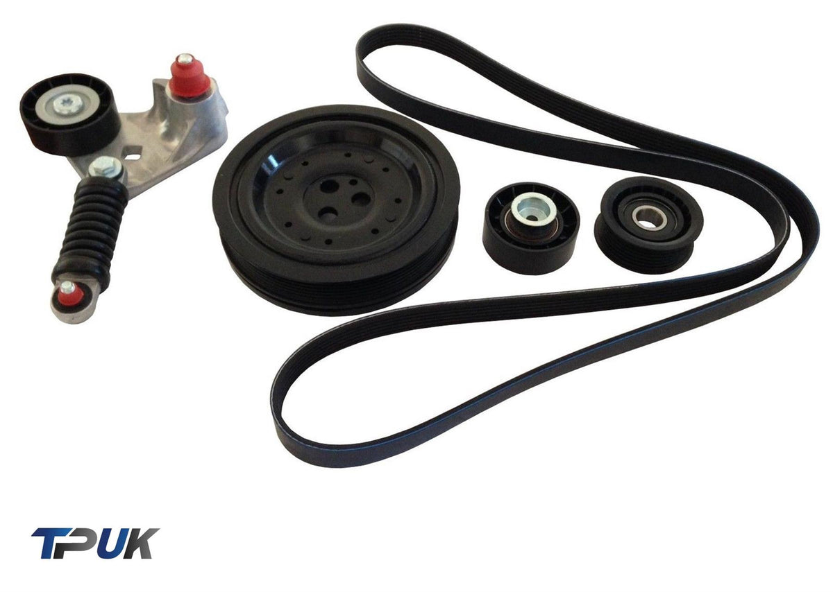 Transit Mondeo Jaguar X-Type 2.0 2.2 Fan Belt Tensioner Kit Crankshaft Pulley