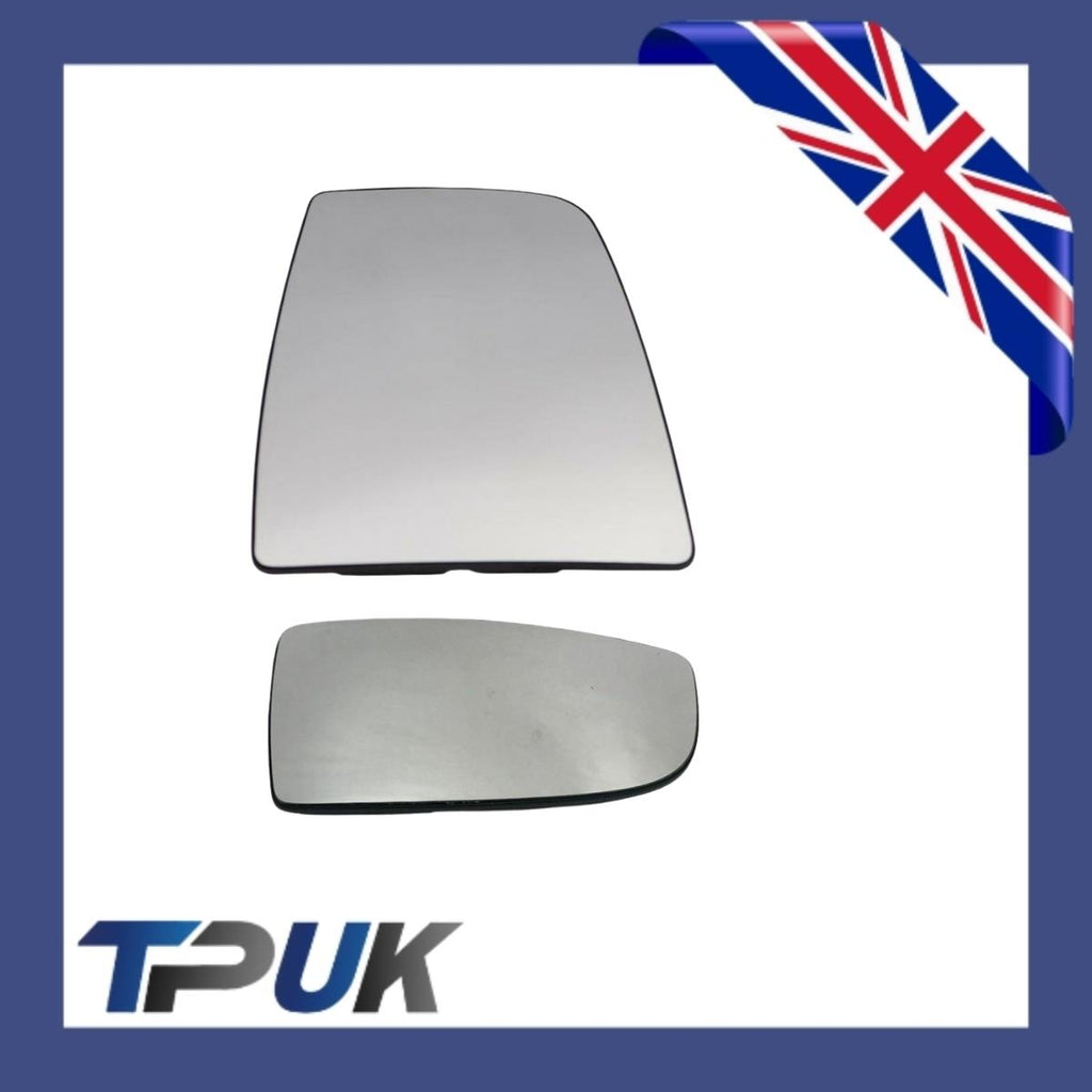 Ford Transit Mk8 Front Right Side Mirror Glass Orange Indicator Lens Cover Set