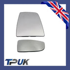 Ford Transit Mk8 Front Right Side Mirror Glass Orange Indicator Lens Cover Set